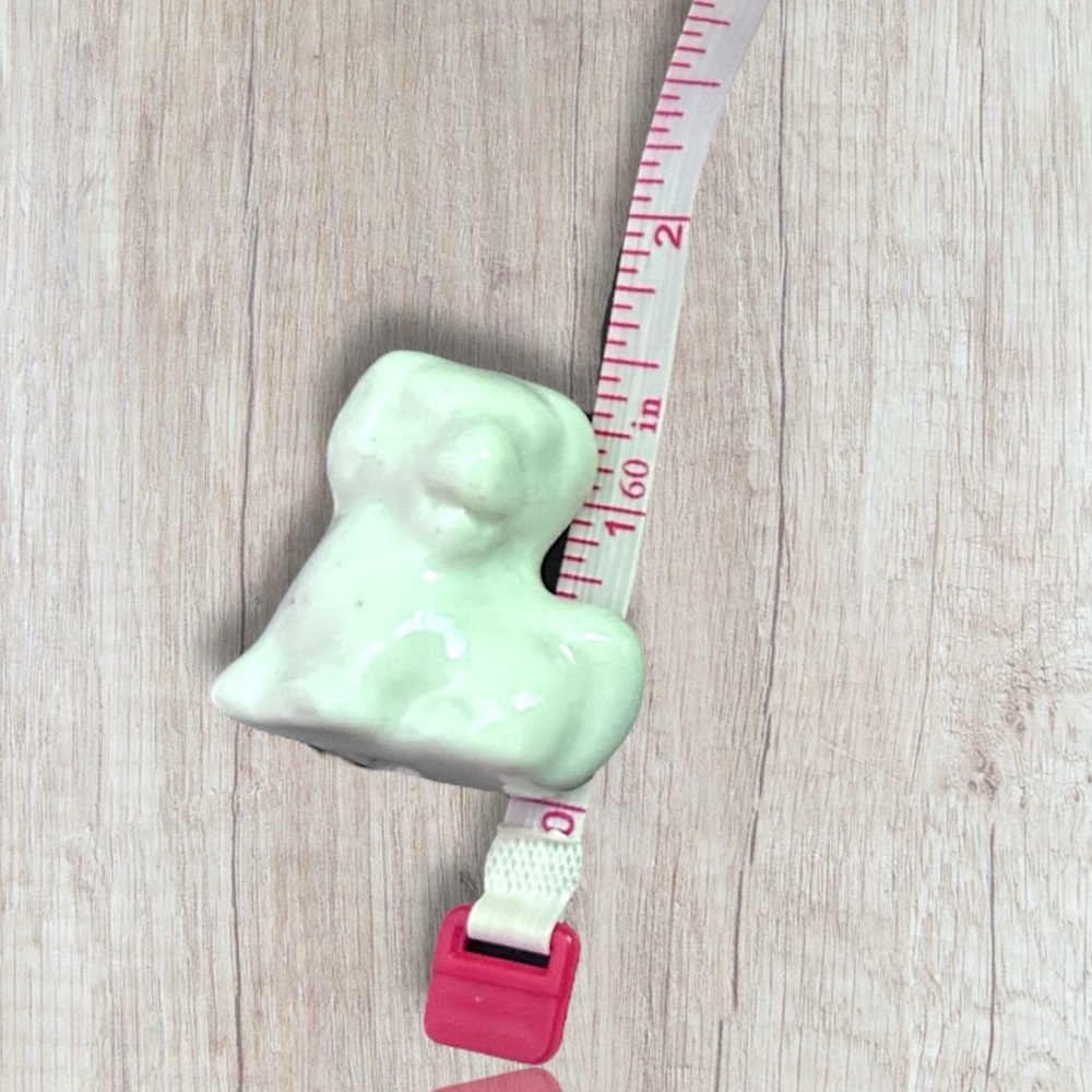 Supplies! Porcelain Dog White Beads Large Set of 7 34x33mm - Picture 5 of 6